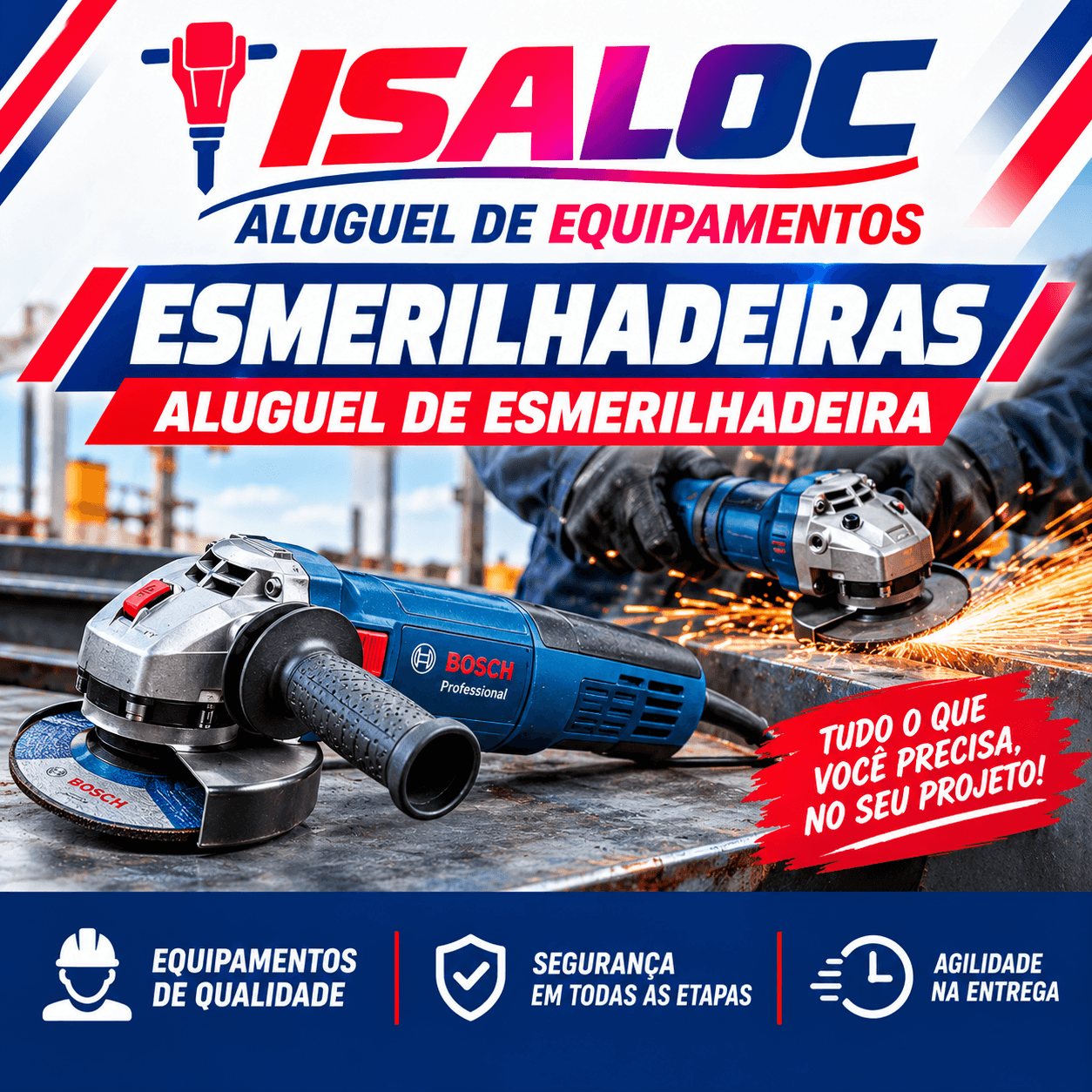 Aluguel de Esmerilhadeira 4 Polegadas