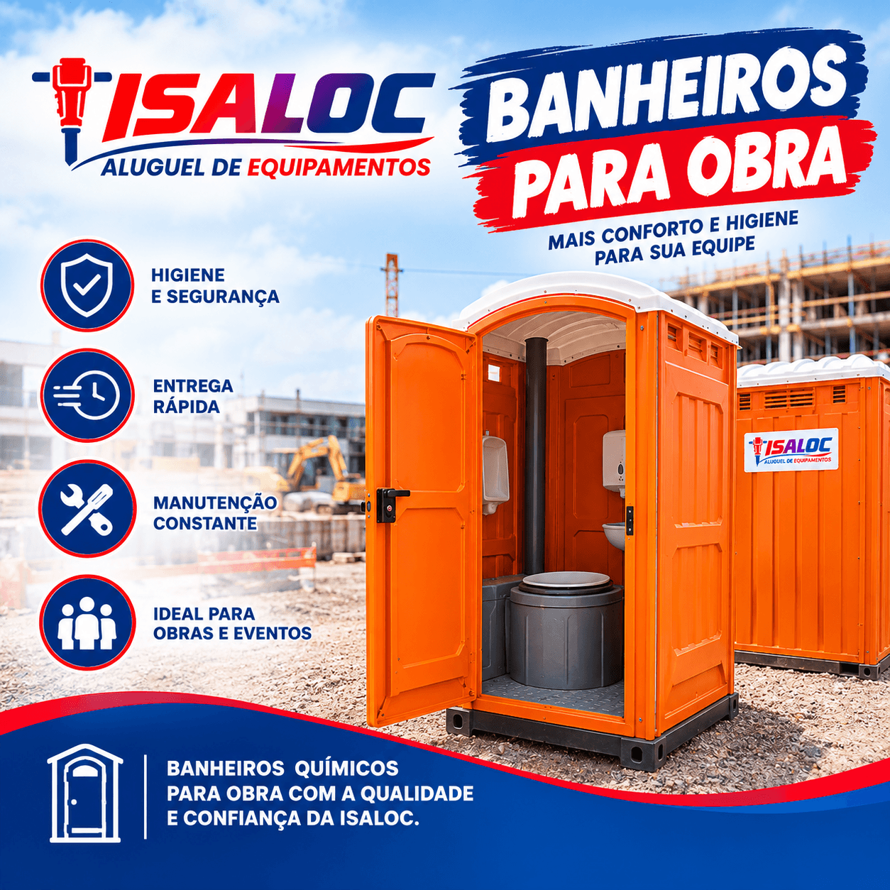 Banheiro Químico para Obra