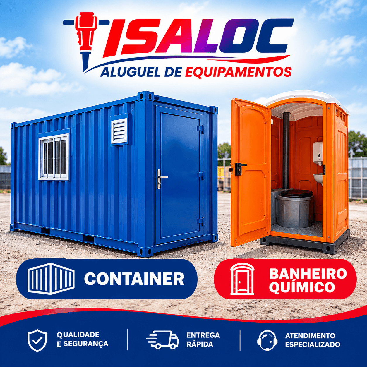 Container e Banheiro para Construção